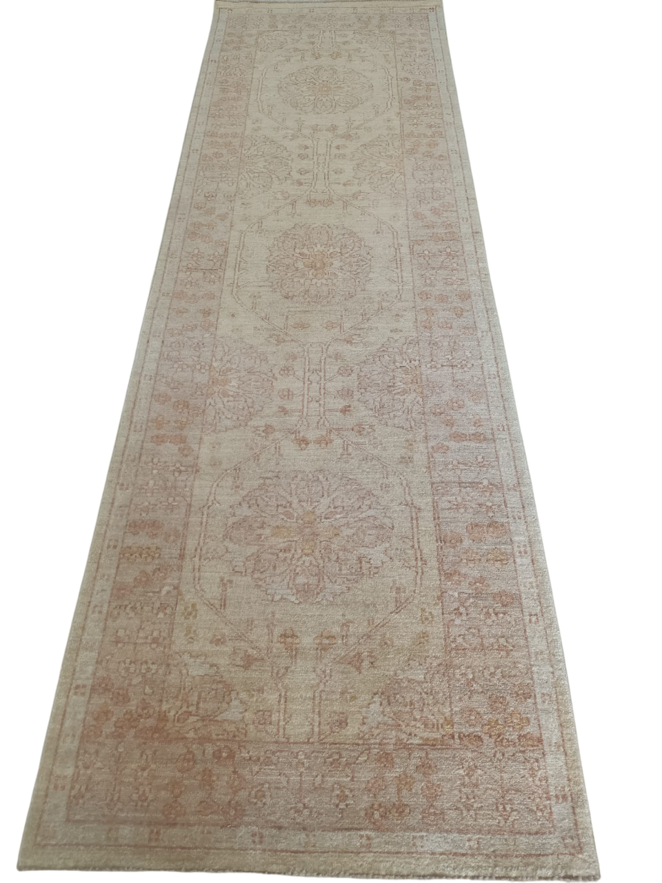 Tappeto Zigler Farahan 250x80 cm in Lana e Cotone, Fatto a Mano