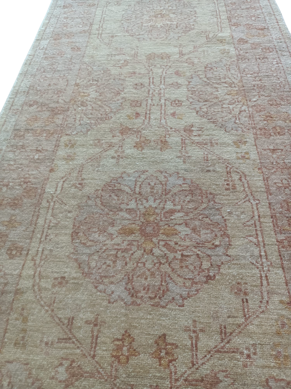 Tappeto Zigler Farahan 250x80 cm in Lana e Cotone, Fatto a Mano