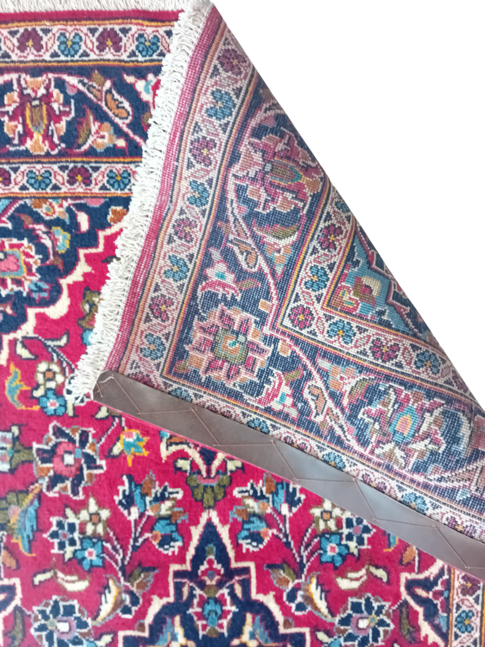 Tappeto Kashan 140x105 cm in Lana e Cotone, Fatto a Mano